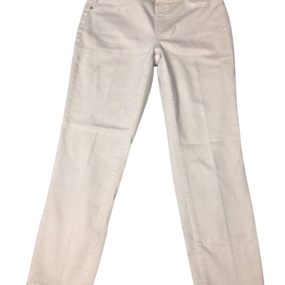 Chico’s Jeggings Ankle Pants Tan US10R Chico’s 1.5R Faux Front Pockets